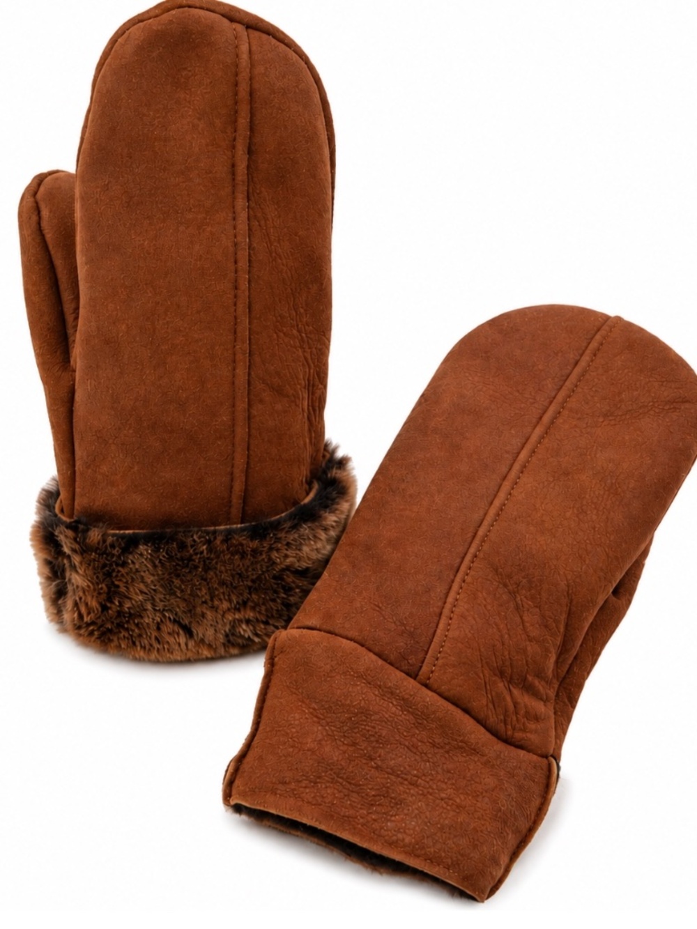 Unisex Shearling Sheepskin Leather Mittens for women